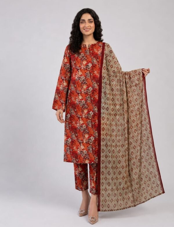 Sapphire Supreme Bana Dora Airjet Lawn Suit – 3 Piece Unstitched