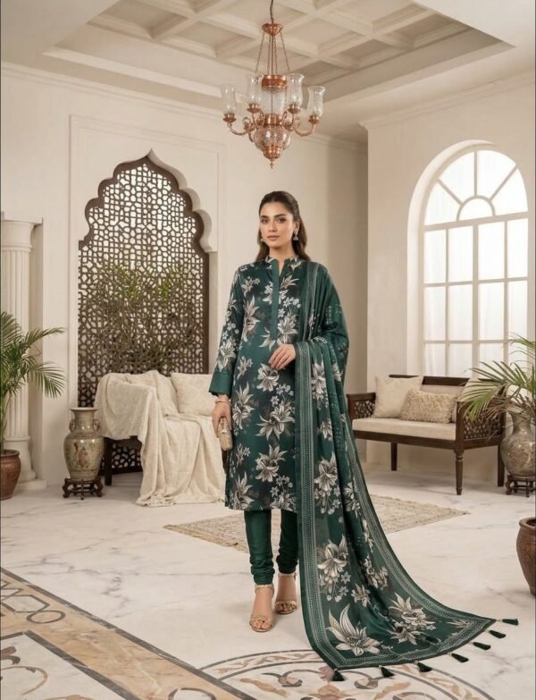 Shirt.printed premium linen.Dupatta.printed linen.Trouser.premium dyed linen